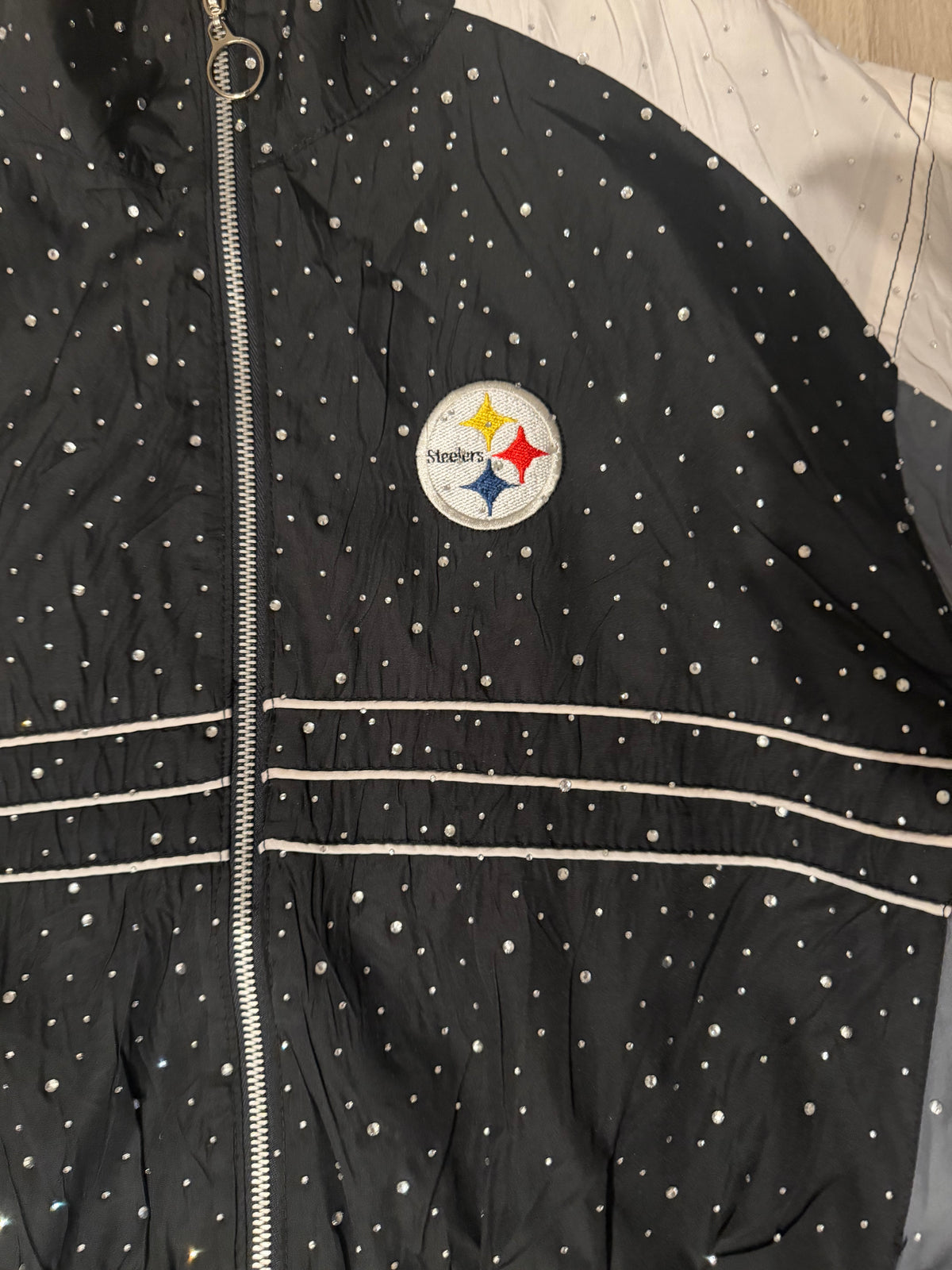 STEELERS CRYSTAL WINDBREAKER JACKET