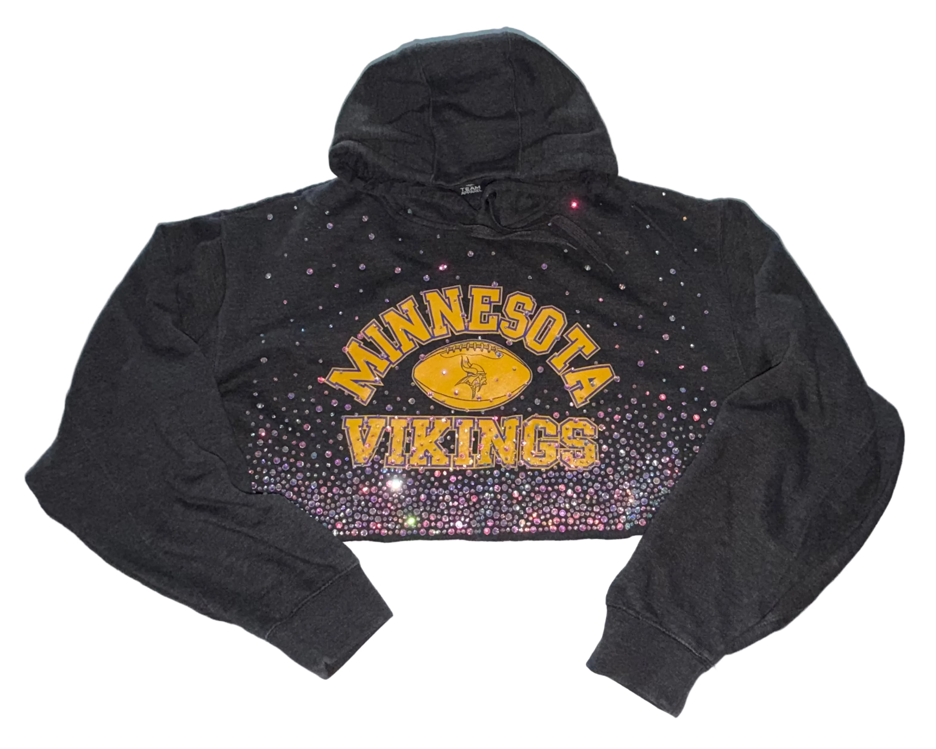 VIKINGS CRYSTAL CROP HOODIE