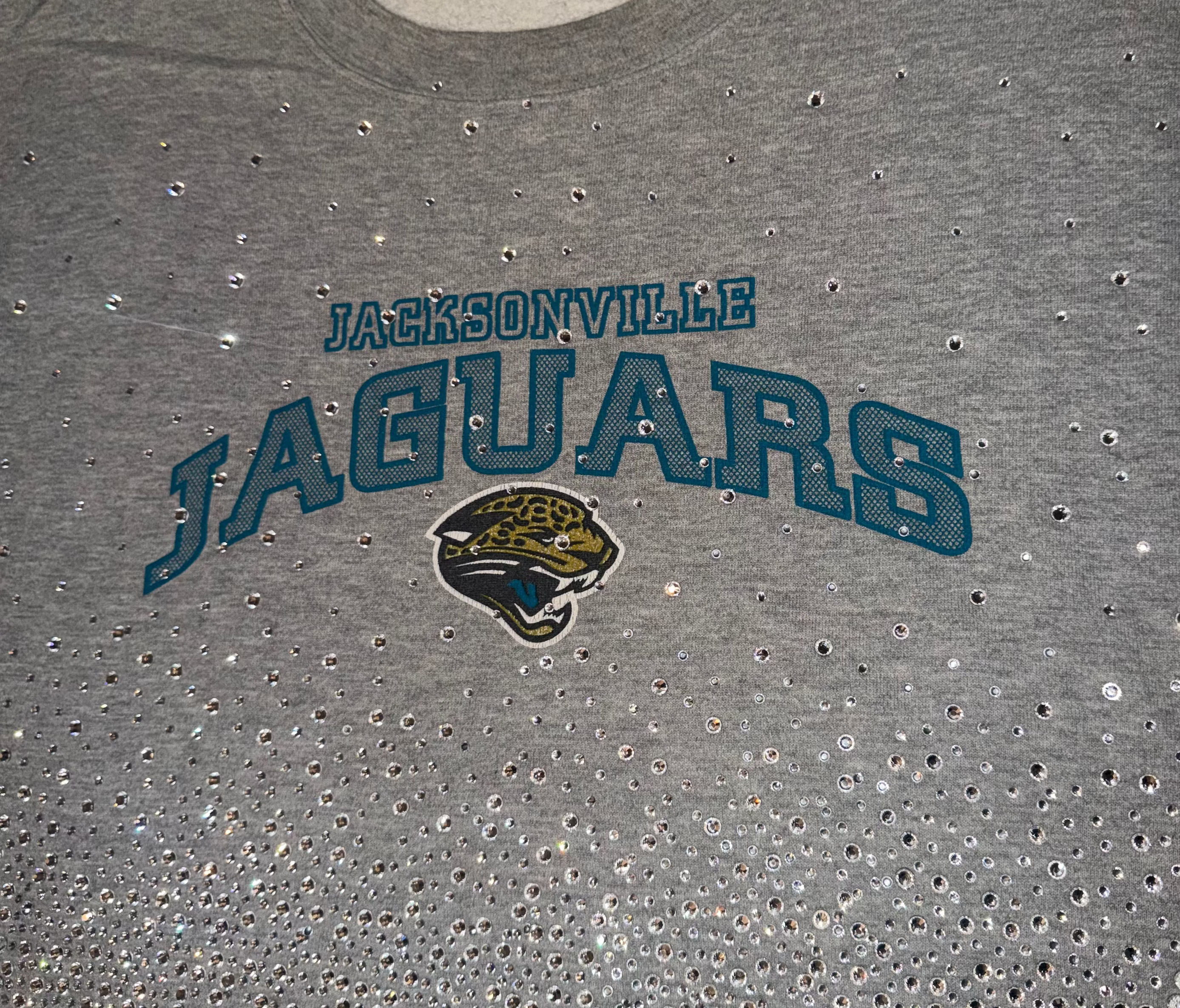 JAGUARS CRYSTAL CROPPED CREWNECK