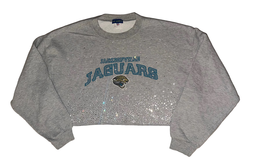 JAGUARS CRYSTAL CROPPED CREWNECK