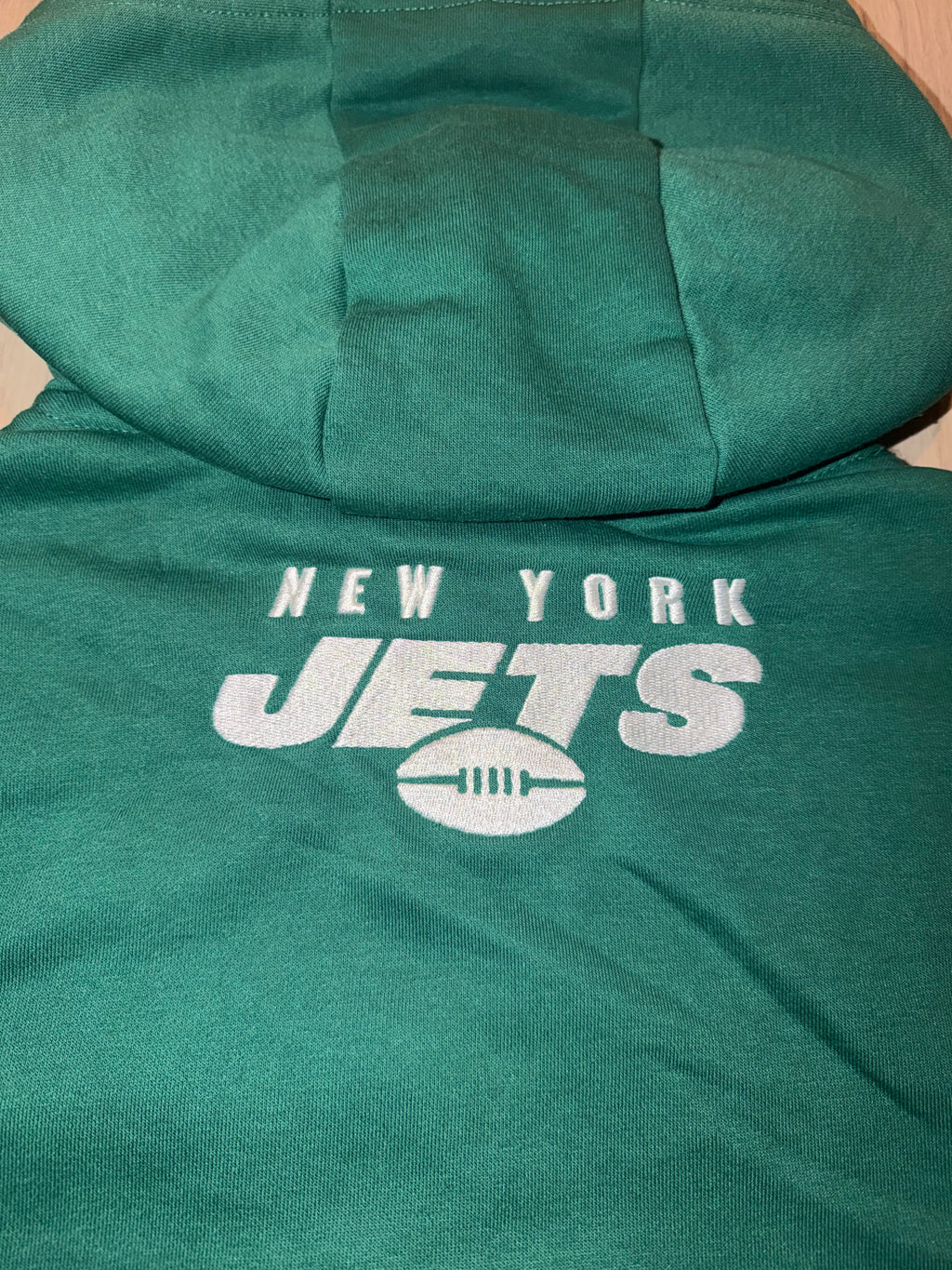 NY JETS CRYSTAL CROP HOODIE
