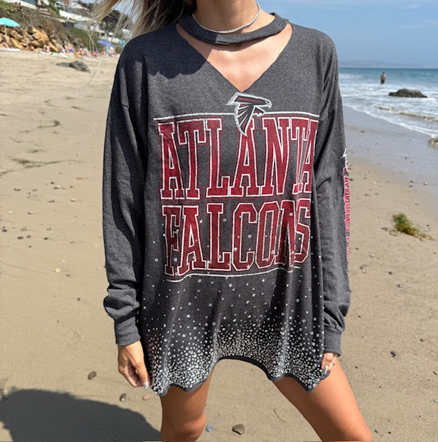 ATLANTA FALCONS CHOKER CRYSTAL LONG SLEEVE