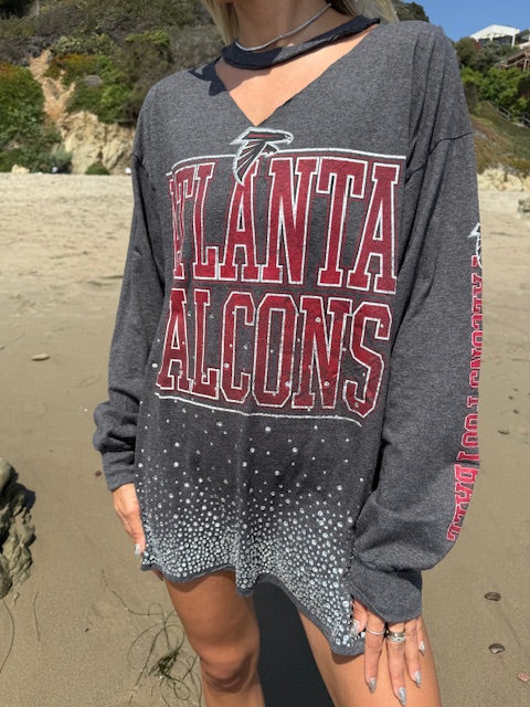ATLANTA FALCONS CHOKER CRYSTAL LONG SLEEVE