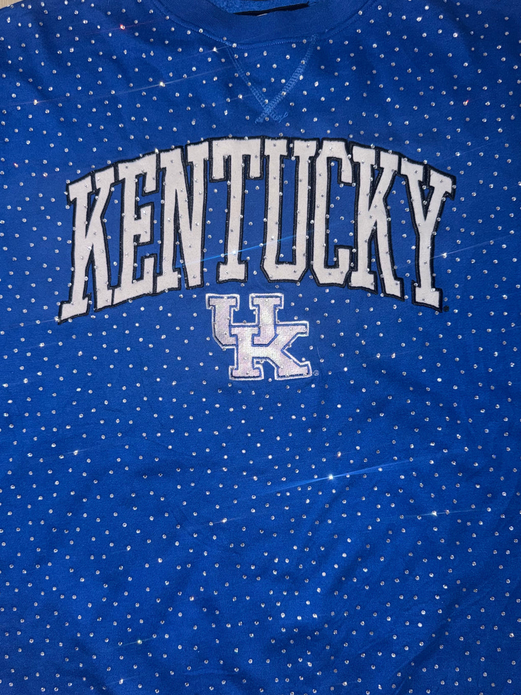 KENTUCKY VINTAGE CRYSTAL CREWNECK
