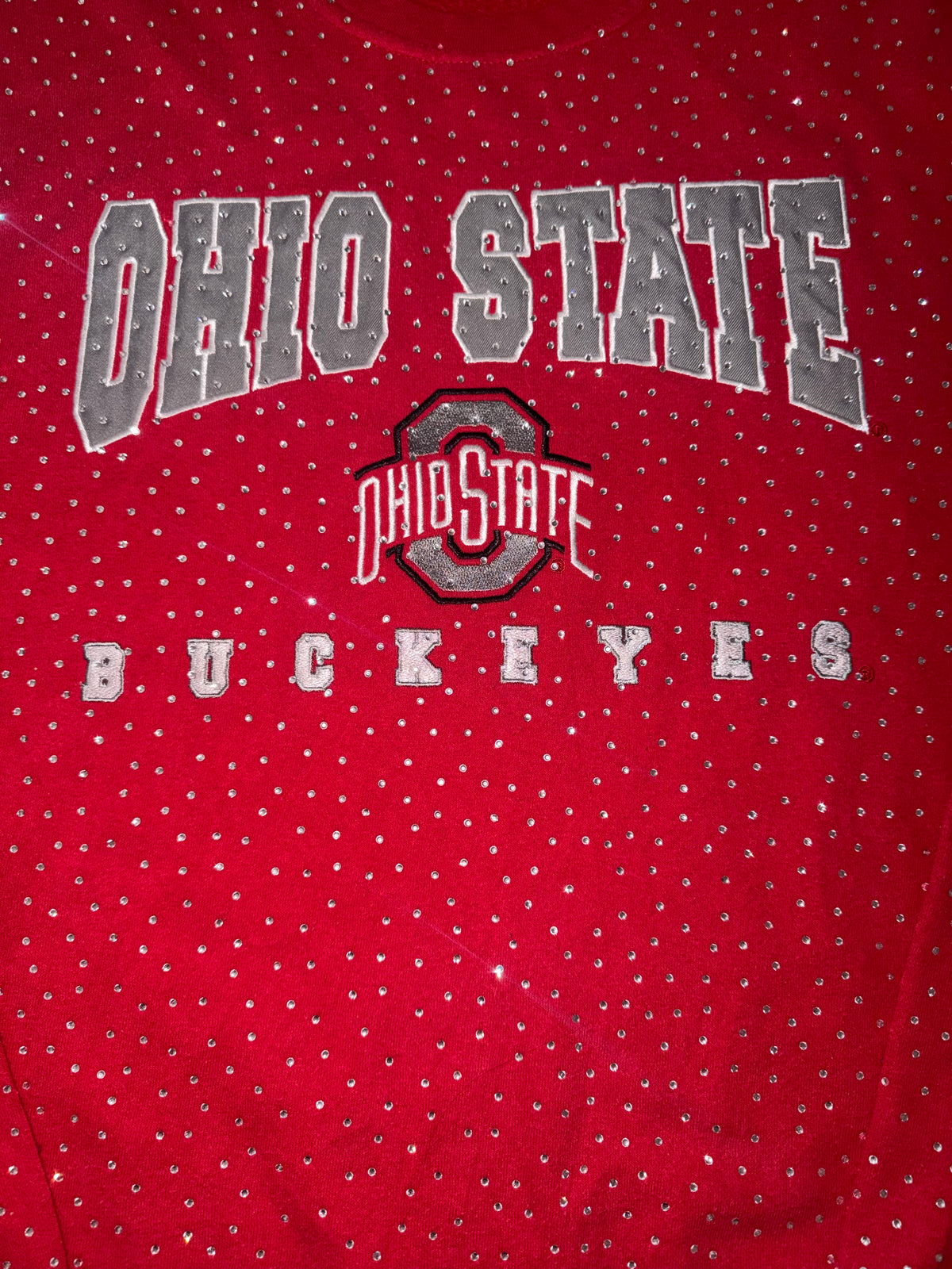 OHIO STATE VINTAGE CRYSTAL CREWNECK