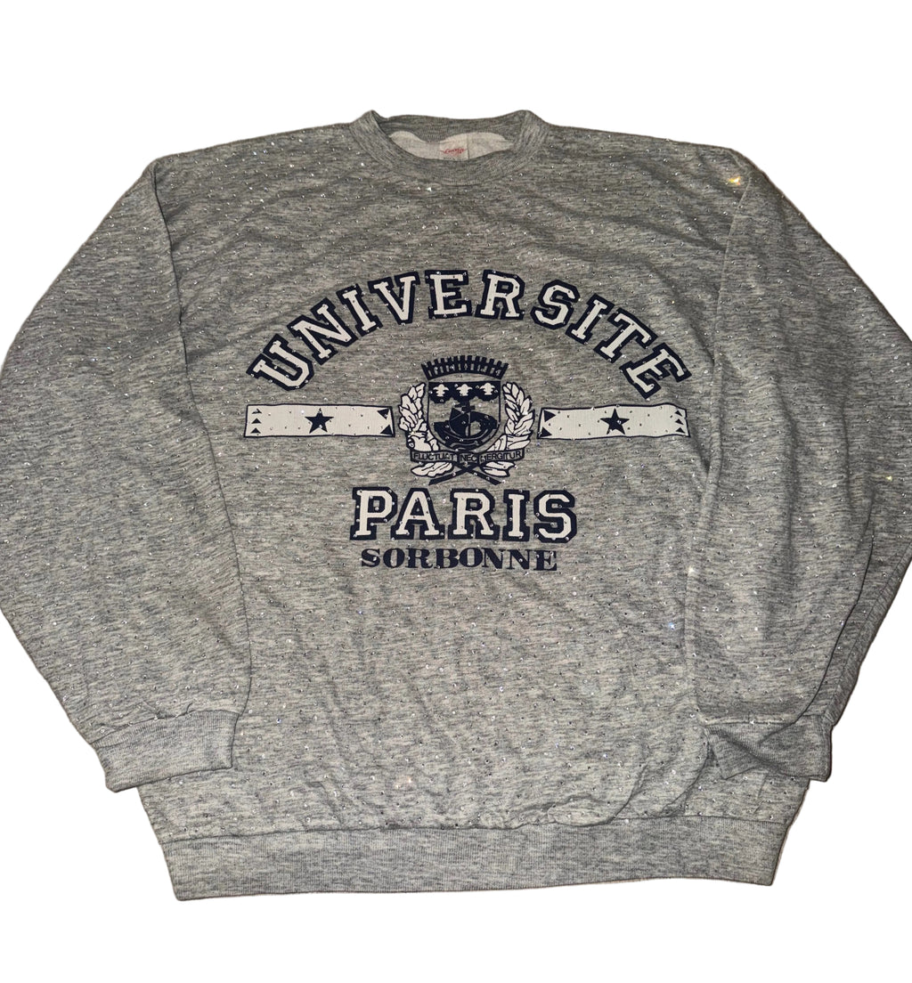 PARIS VINTAGE CRYSTAL CREWNECK