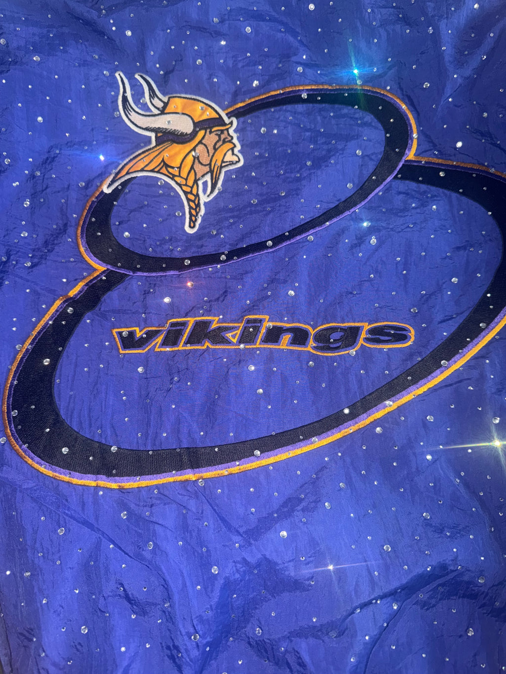 VIKINGS VINTAGE CRYSTAL WINDBREAKER JACKET