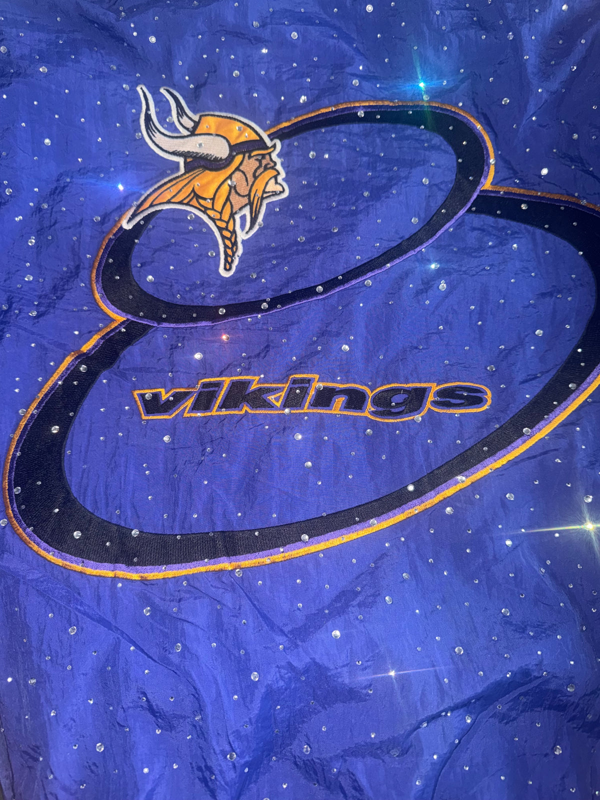 VIKINGS VINTAGE CRYSTAL WINDBREAKER JACKET