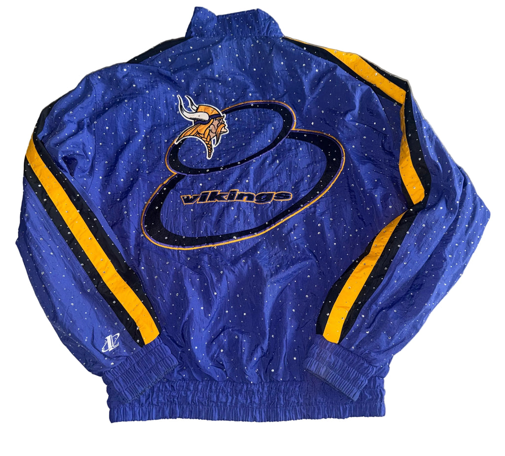 VIKINGS VINTAGE CRYSTAL WINDBREAKER JACKET