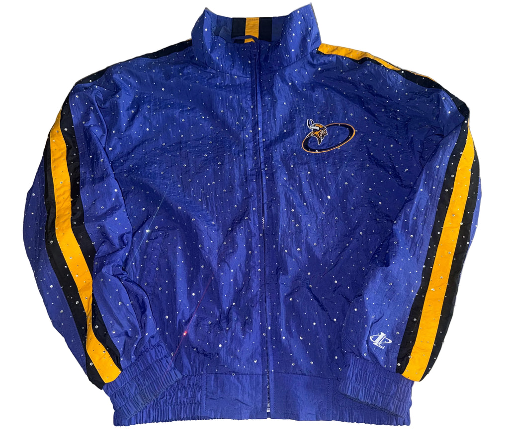 VIKINGS VINTAGE CRYSTAL WINDBREAKER JACKET