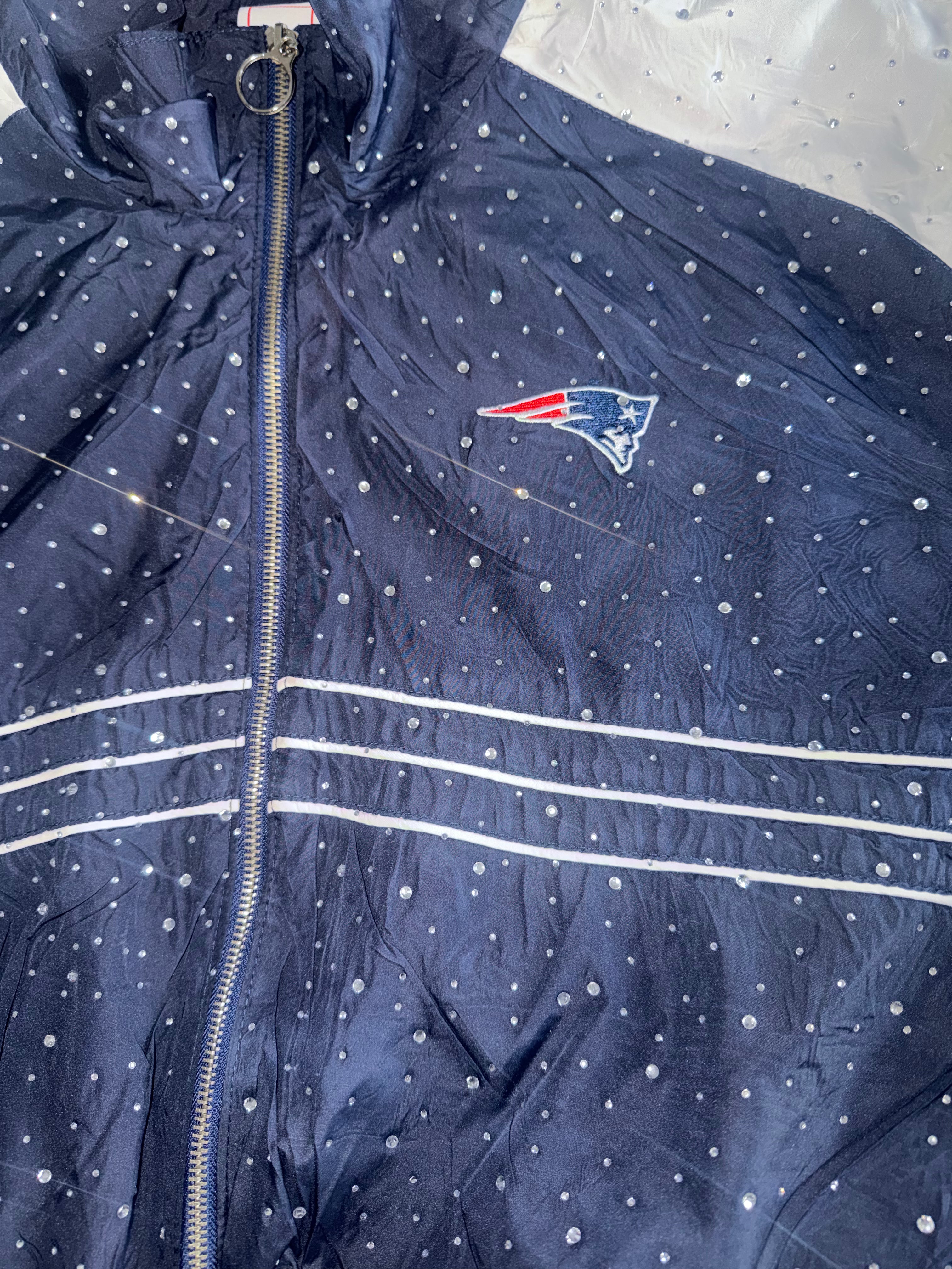 NEW ENGLAND PATRIOTS CRYSTAL WINDBREAKER JACKET