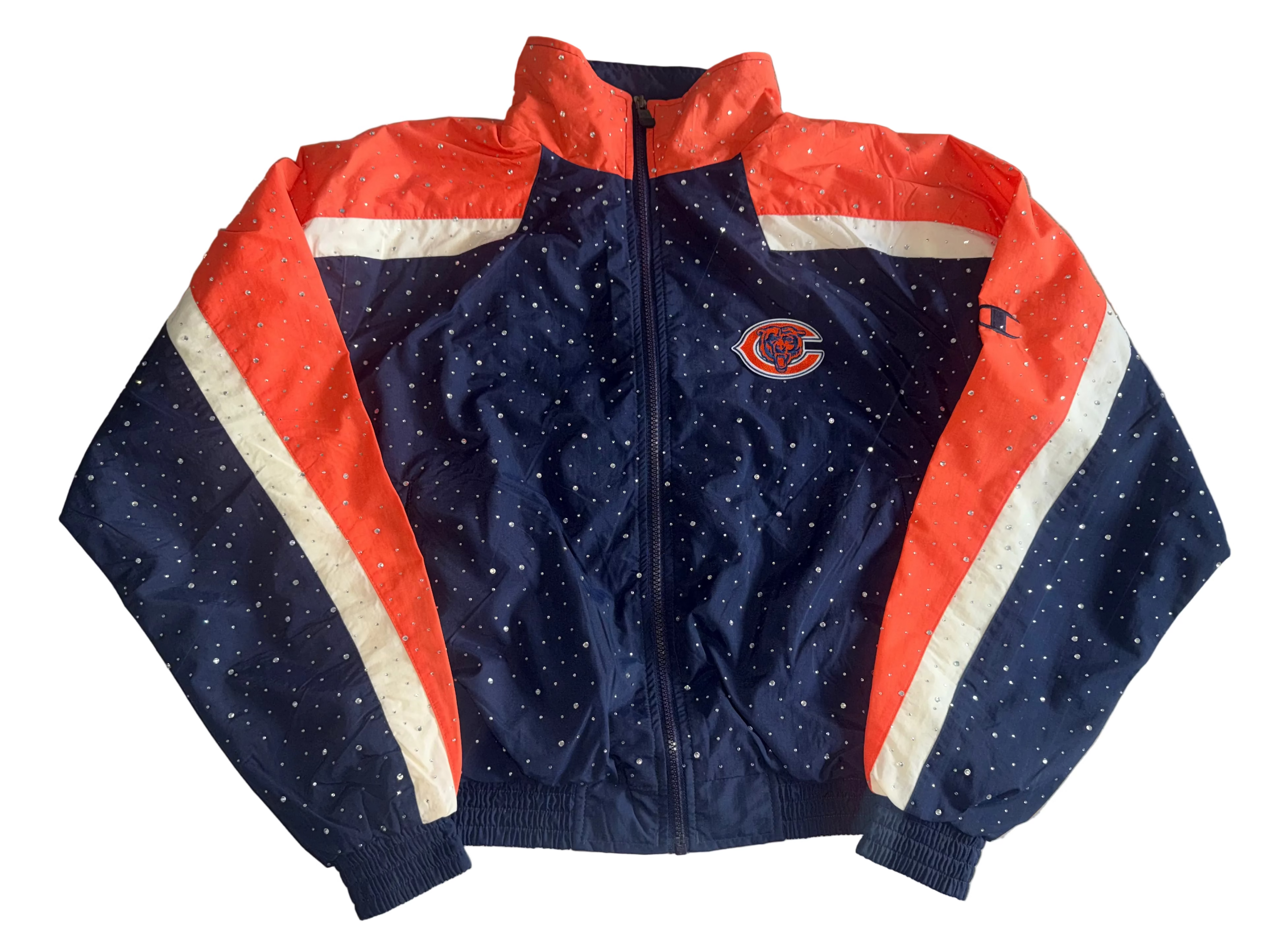 CHICAGO BEARS VINTAGE CRYSTAL WINDBREAKER JACKET