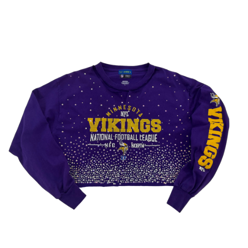 Minnesota Vikings Cropped Choker Long Sleeve