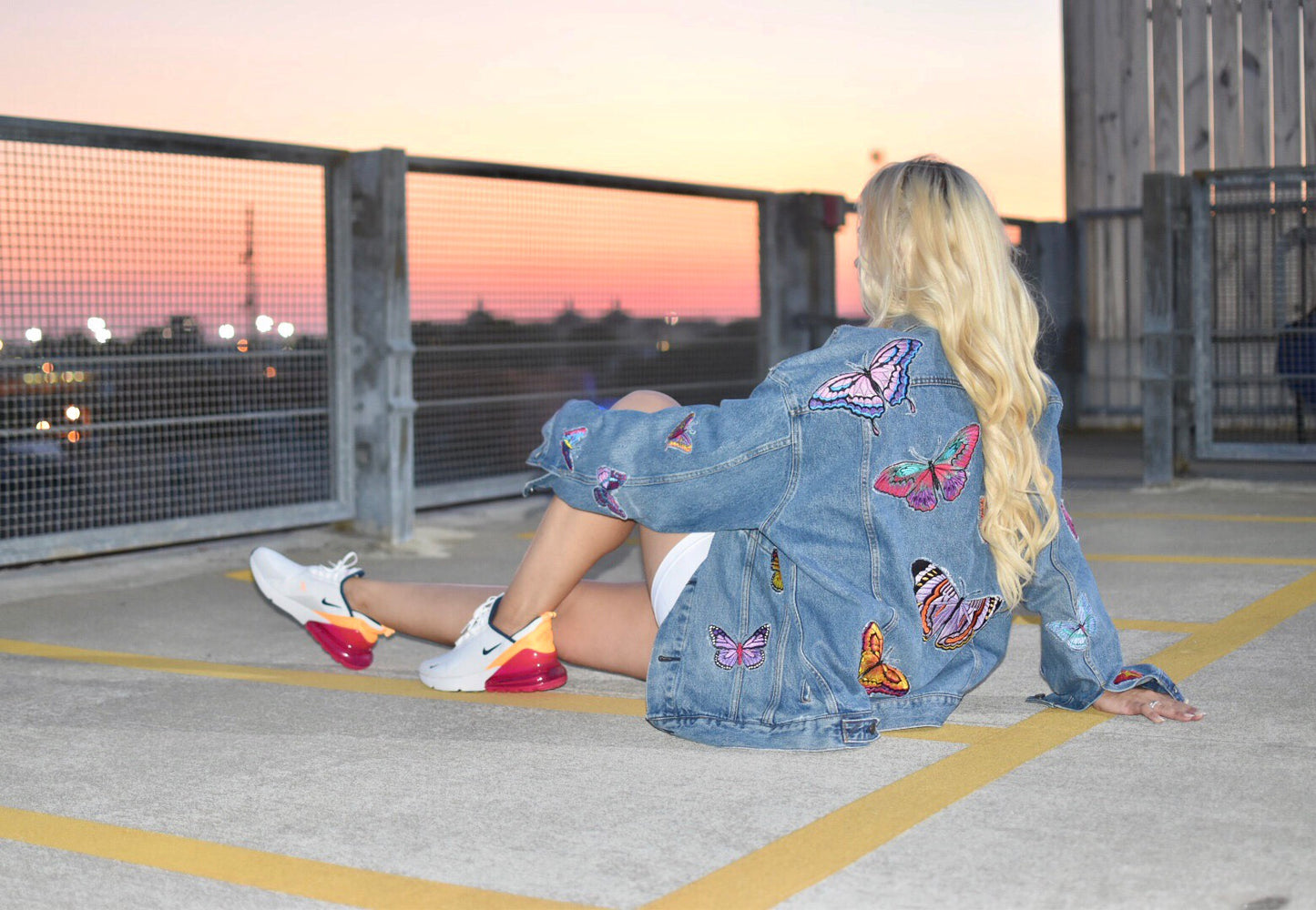 Butterfly effect denim jacket